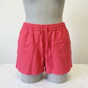 J. Crew Salmon Pink Drawstring Linen-Blend Athletic Shorts